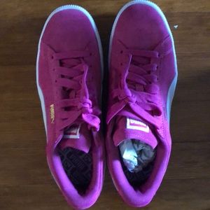 Pink puma sneakers